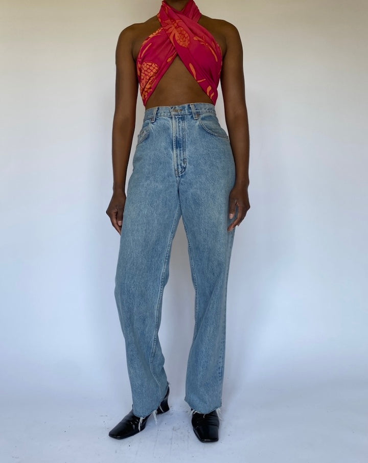 VINTAGE PINK SCARF TOP 4825