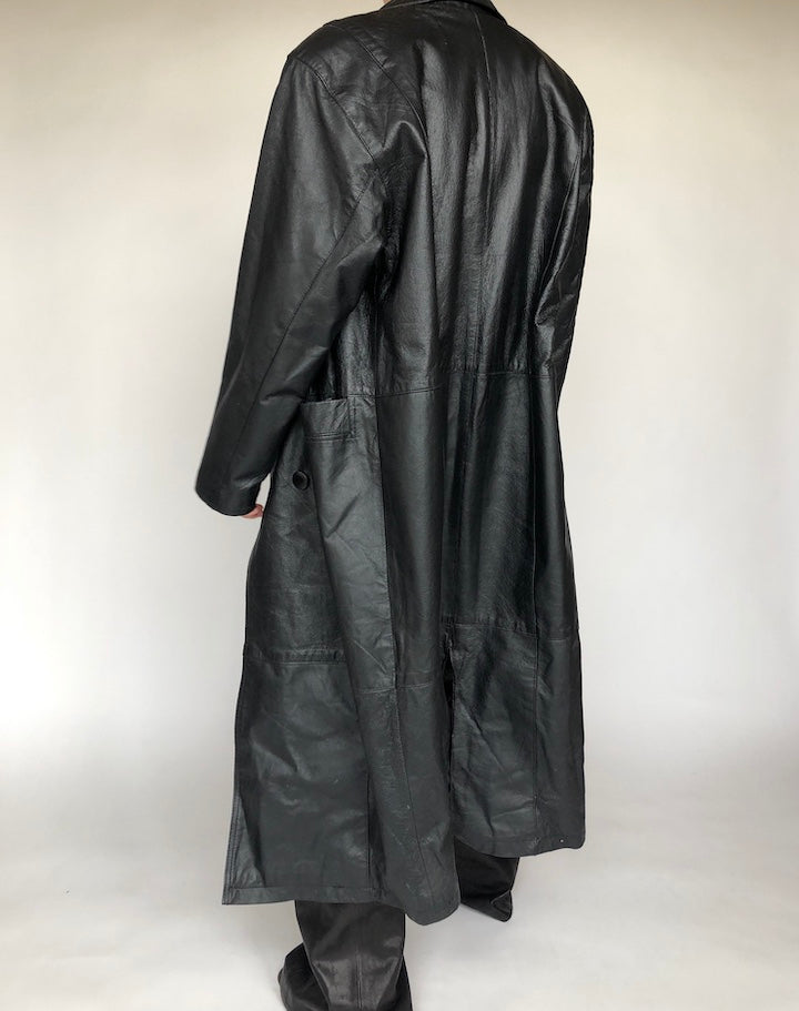 VINTAGE OVERSIZED LONG LEATHER JACKET 146