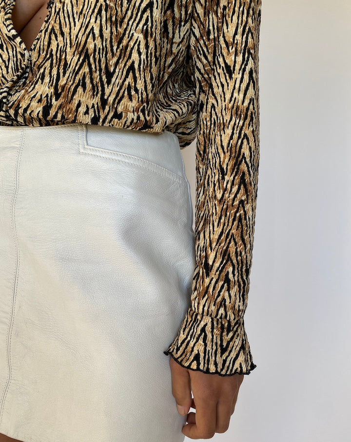 VINTAGE ANIMAL PRINTED BLOUSE 1747