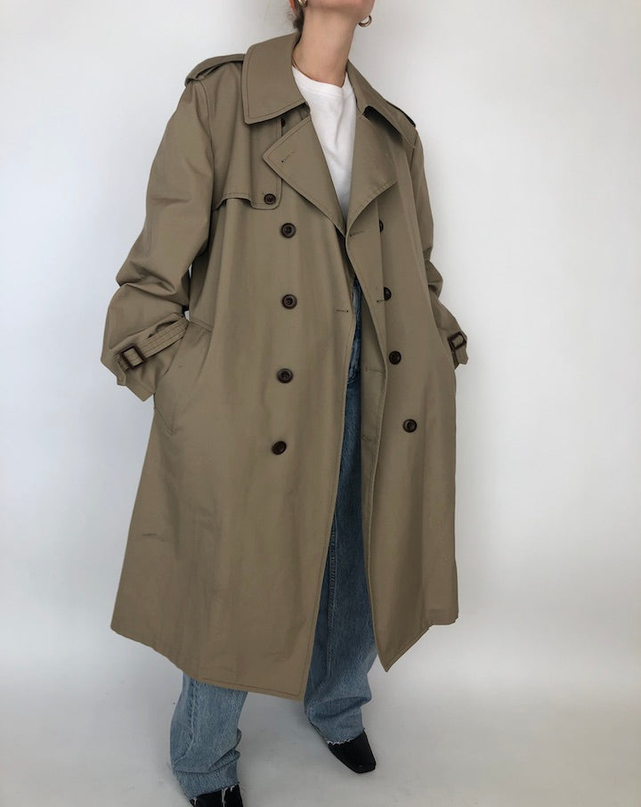 VINTAGE BEIGE OVERSIZED TRENCH COAT 205