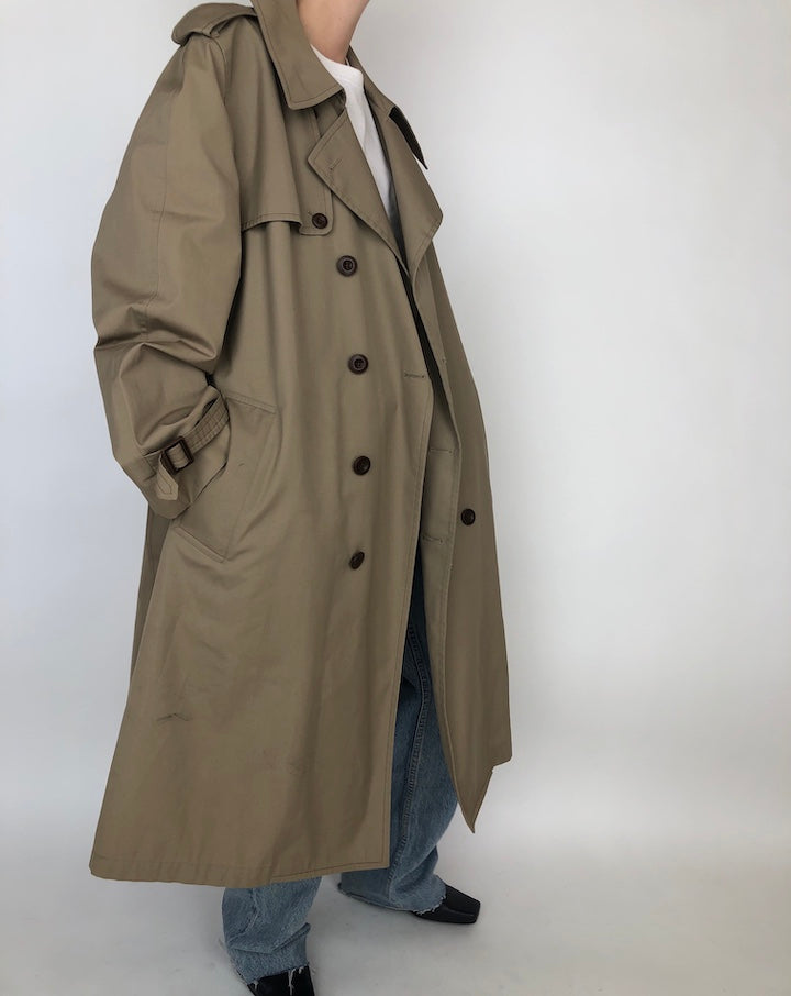 VINTAGE BEIGE OVERSIZED TRENCH COAT 205