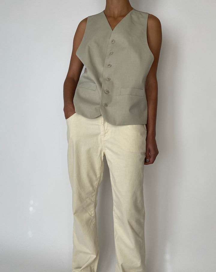 VINTAGE LIGHT BEIGE VEST 2481