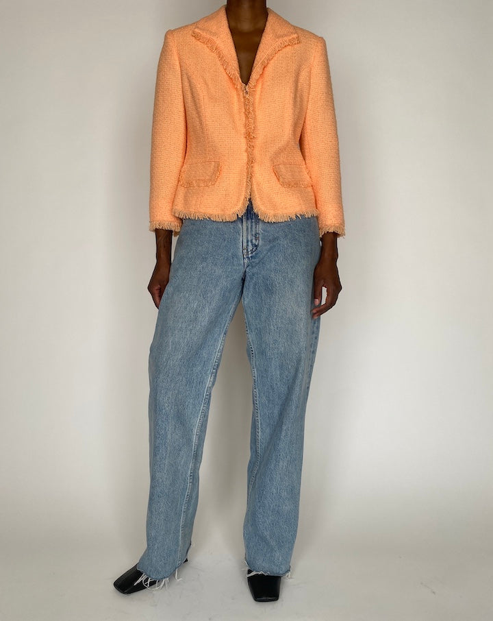 VINTAGE ORANGE TWEED BLAZER 2546