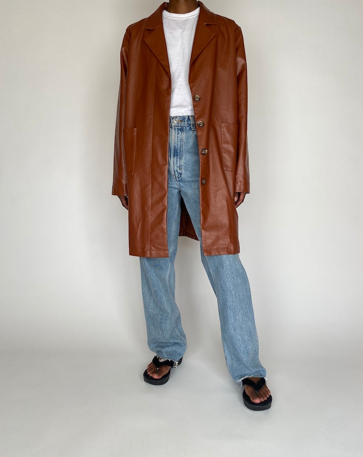 VINTAGE FAUX LEATHER JACKET 3037