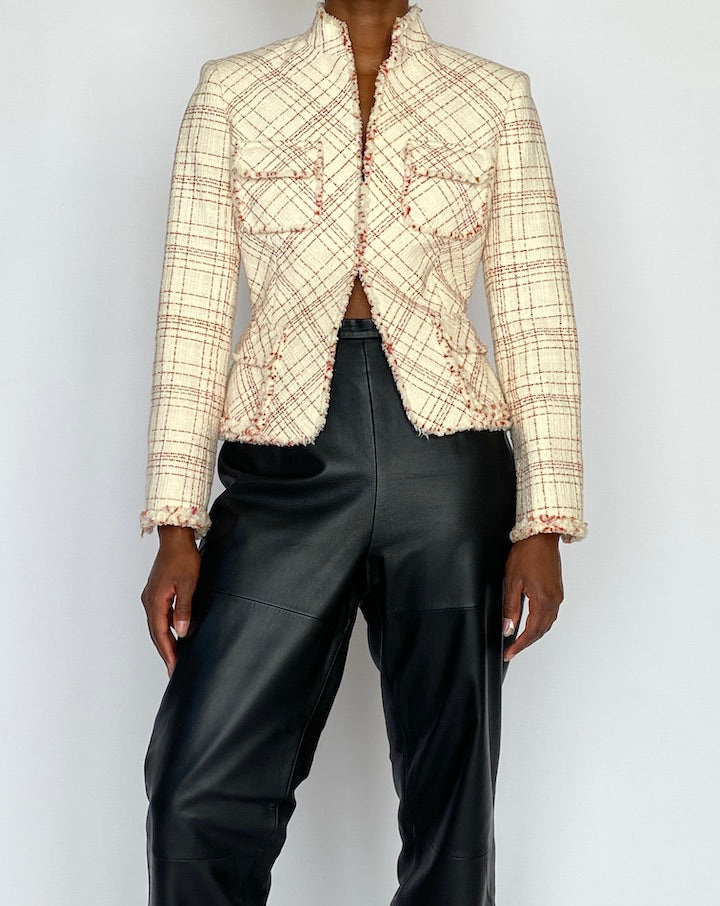 VINTAGE TWEED BLAZER JACKET 3602