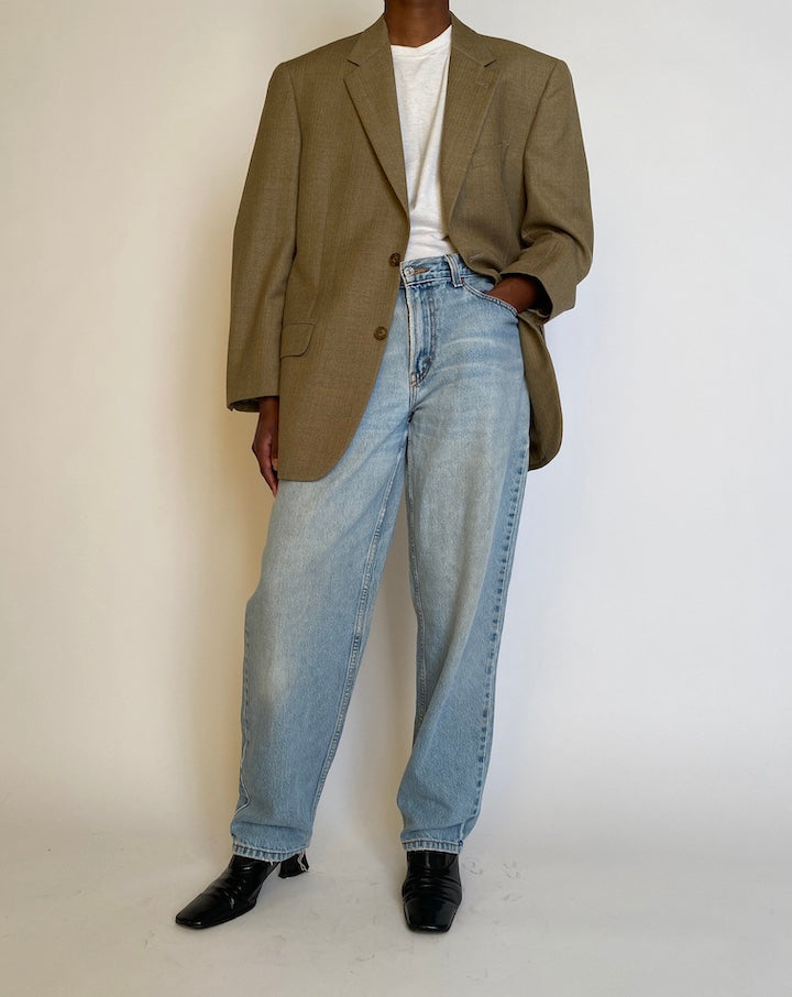 VINTAGE BEIGE SILK AND WOOL BLAZER 4186