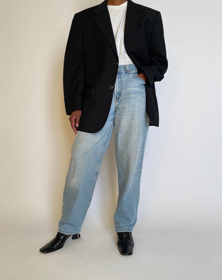 VINTAGE OVERSIZED BLACK BLAZER 4195