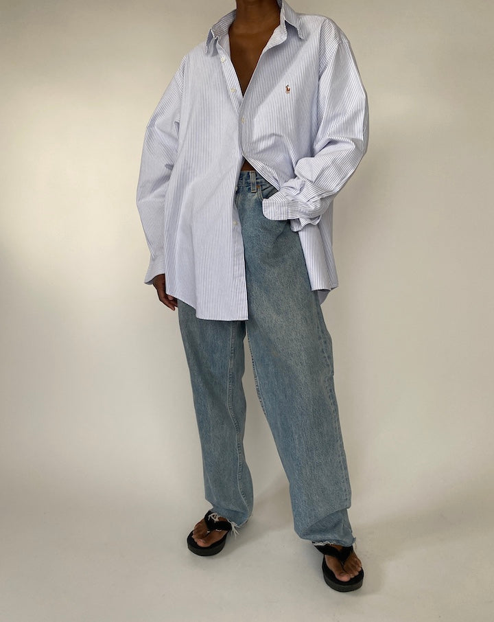 VINTAGE OVERSIZED WHITE RALPH LAUREN SHIRT 4365