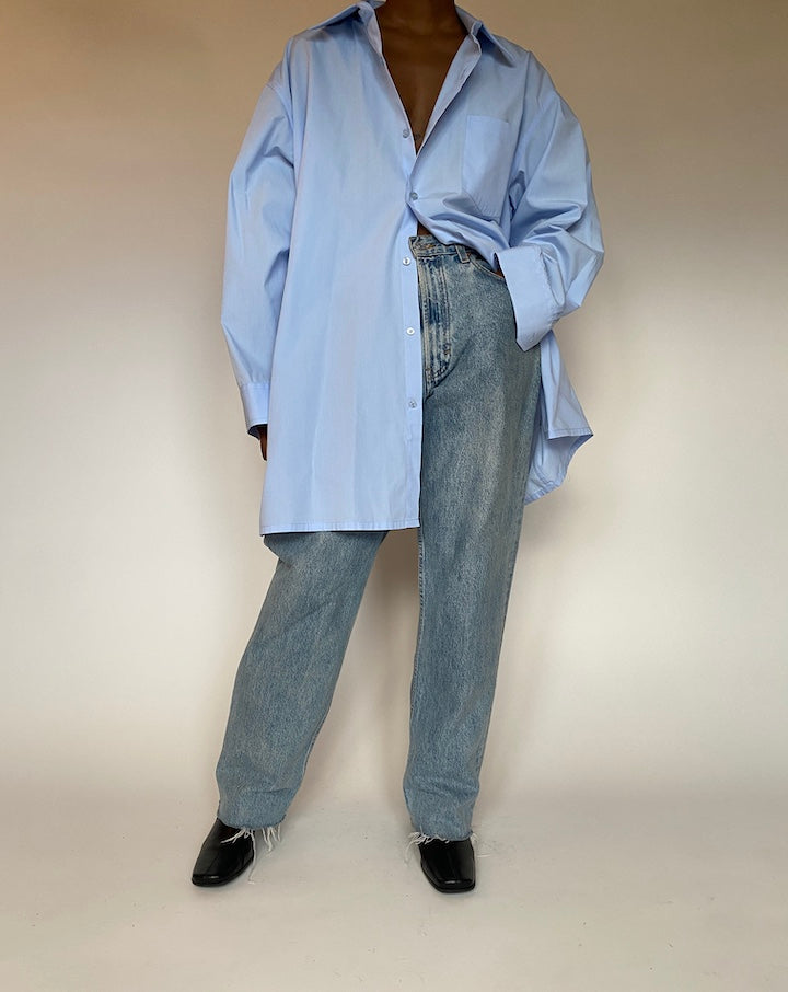 VINTAGE OVERSIZED BLUE SHIRT 4419