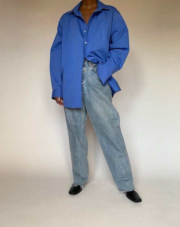 VINTAGE OVERSIZED BLUE SHIRT 4430