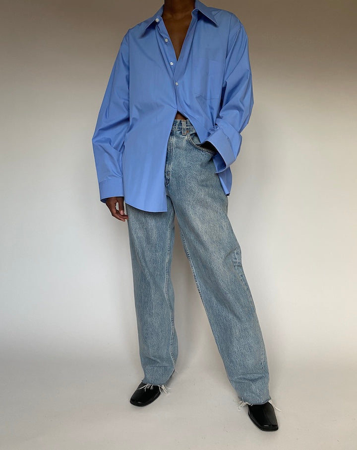 VINTAGE OVERSIZED BLUE SHIRT 4433