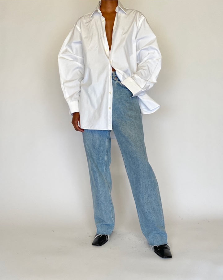 VINTAGE OVERSIZED WHITE SHIRT 4451