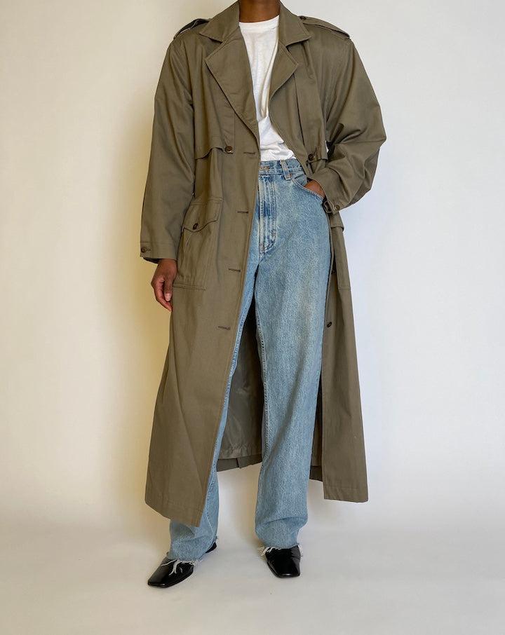 VINTAGE LONG TRENCH COAT 4511