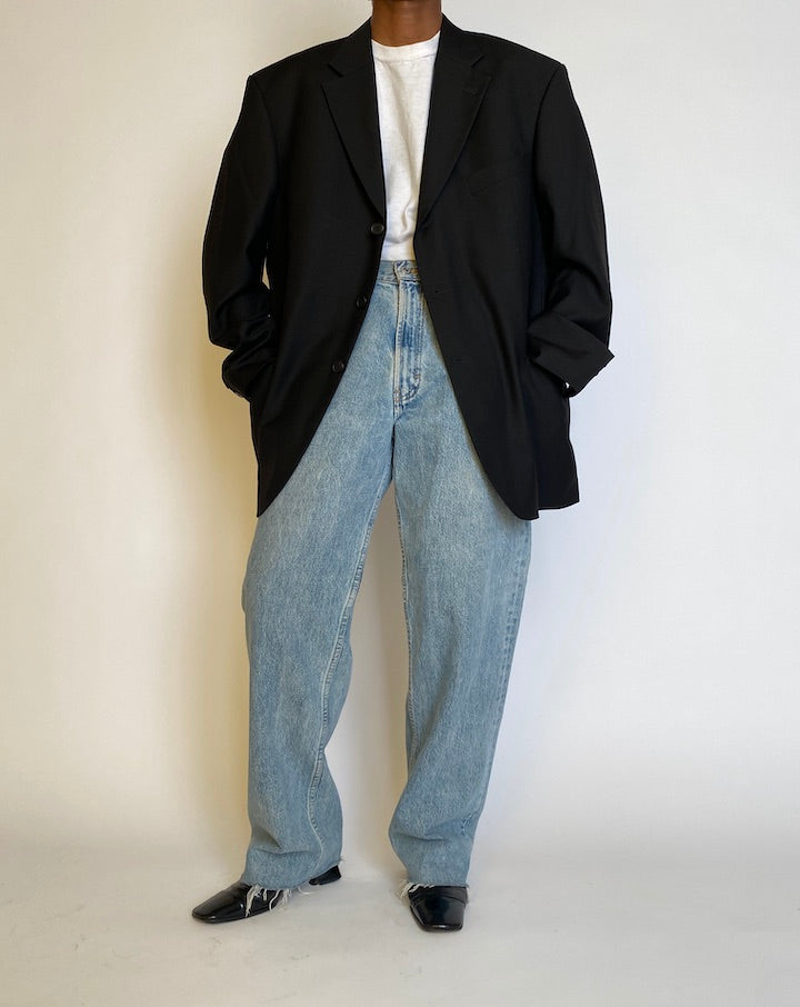 VINTAGE OVERSIZED BLACK BLAZER 4523