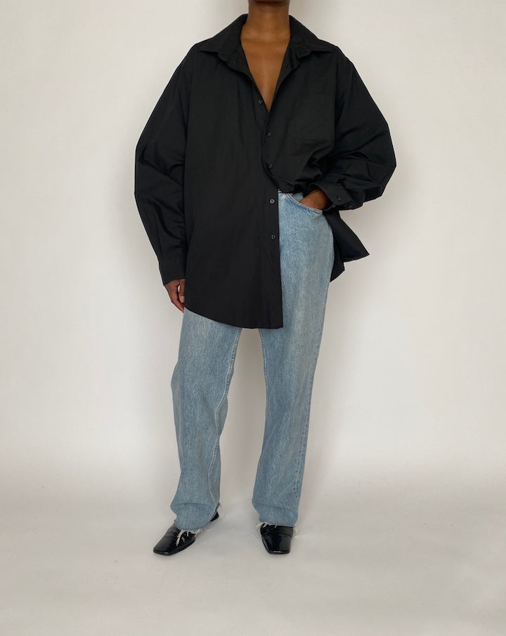 VINTAGE OVERSIZED BLACK SHIRT 4594