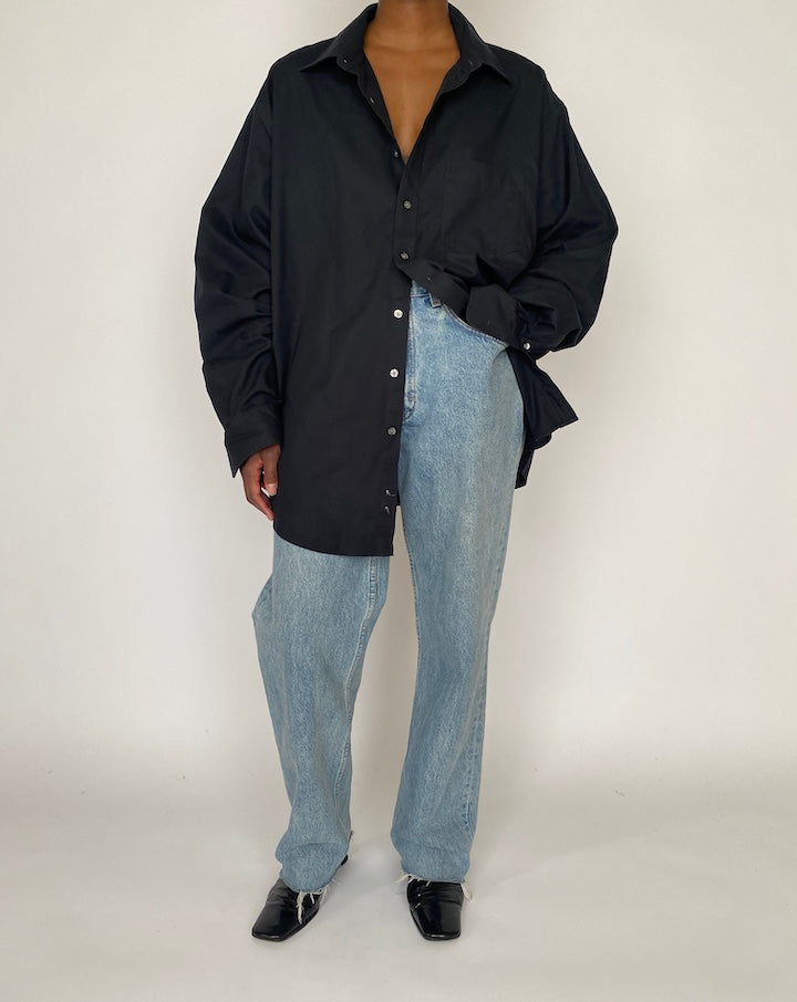 VINTAGE OVERSIZED BLACK SHIRT 4595