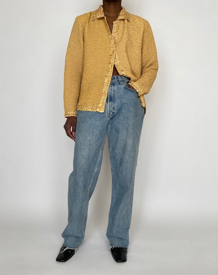 VINTAGE YELLOW TEXTURED SHIRT 4640