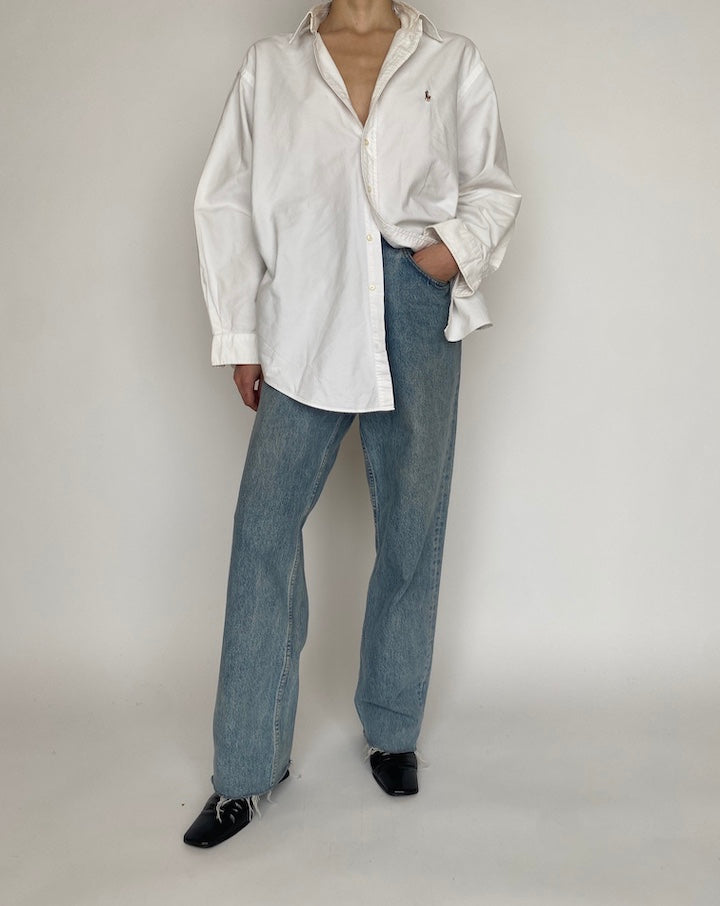 VINTAGE WHITE RALPH LAUREN SHIRT 4679