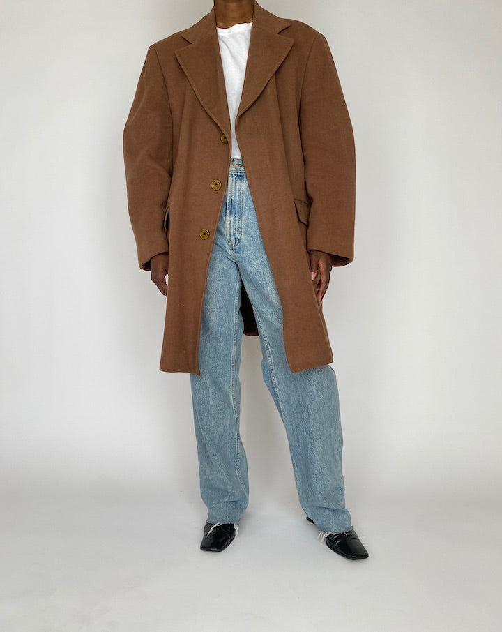 VINTAGE BROWN CASHMERE COAT 4740