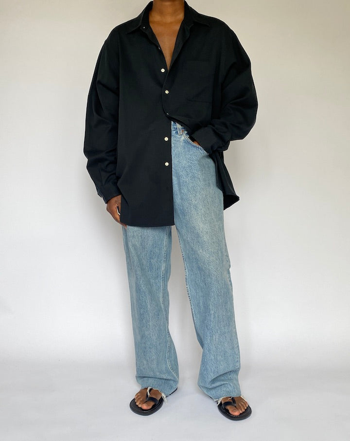 VINTAGE BLACK RALPH LAUREN SHIRT 4749