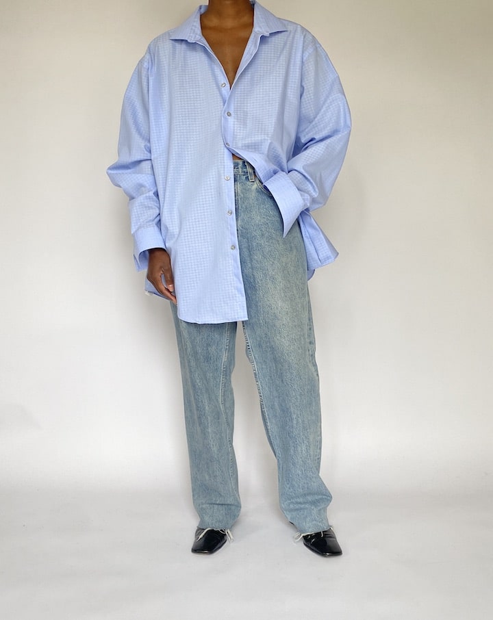 VINTAGE BLUE CALVIN KLEIN SHIRT 4778