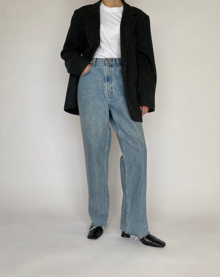 VINTAGE DARK GREY WOOL BLAZER 4797