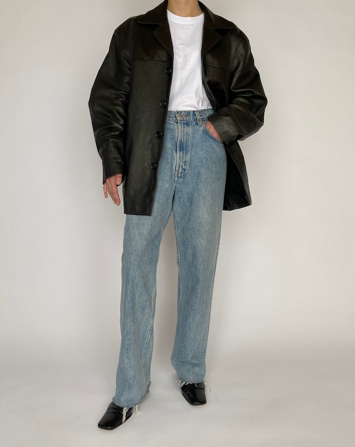 VINTAGE BLACK LEATHER JACKET 4810