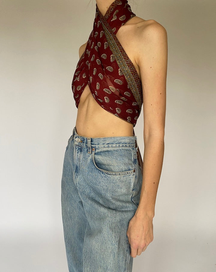 Vintage Scarf Top 4826