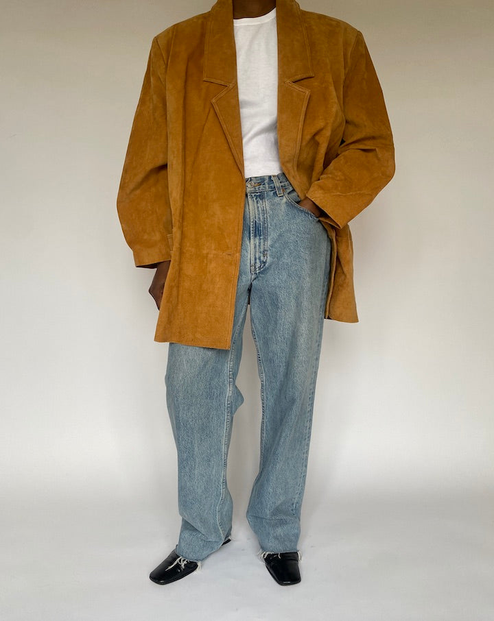 VINTAGE BROWN LEATHER JACKET 4857