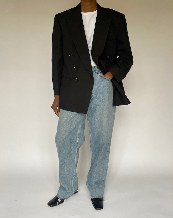 VINTAGE BLACK BLAZER 4887