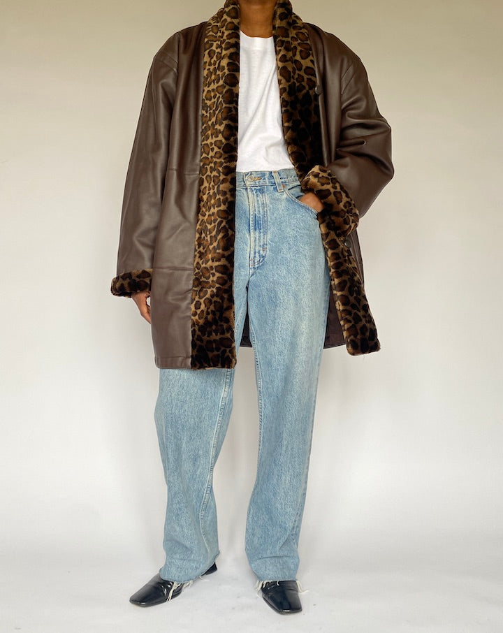 VINTAGE BROWN LEATHER JACKET 4911