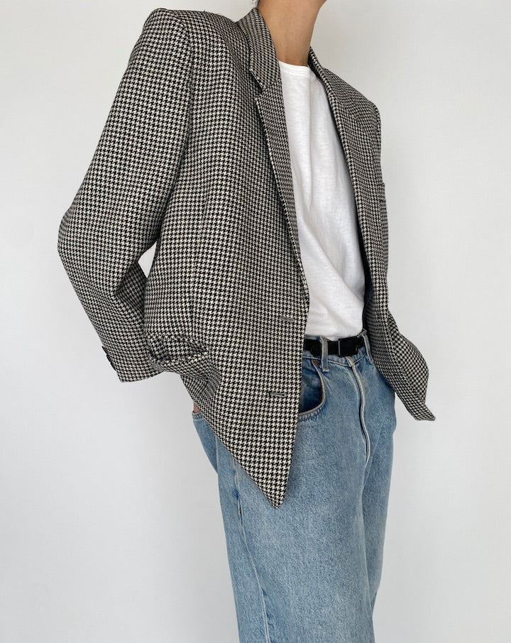 Vintage Houndstooth Blazer 5043