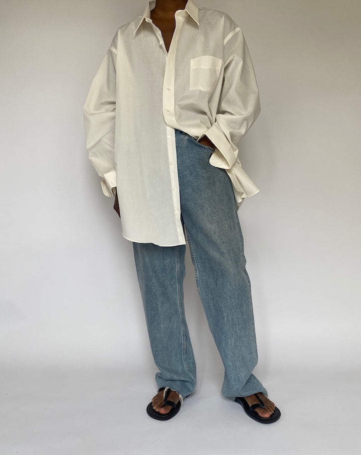 VINTAGE OVERSIZED CREAM SHIRT 5045