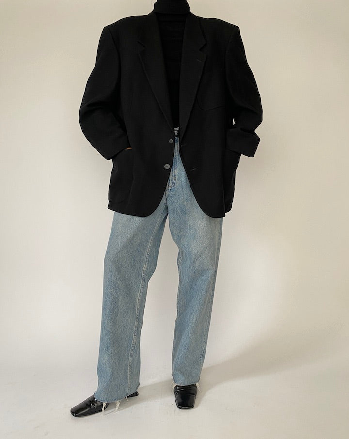 Vintage Oversized Black Blazer 5110
