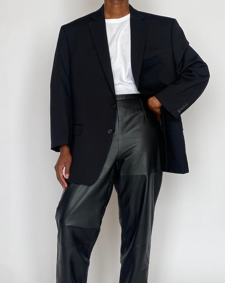 VINTAGE BLACK WOOL BLAZER 5123