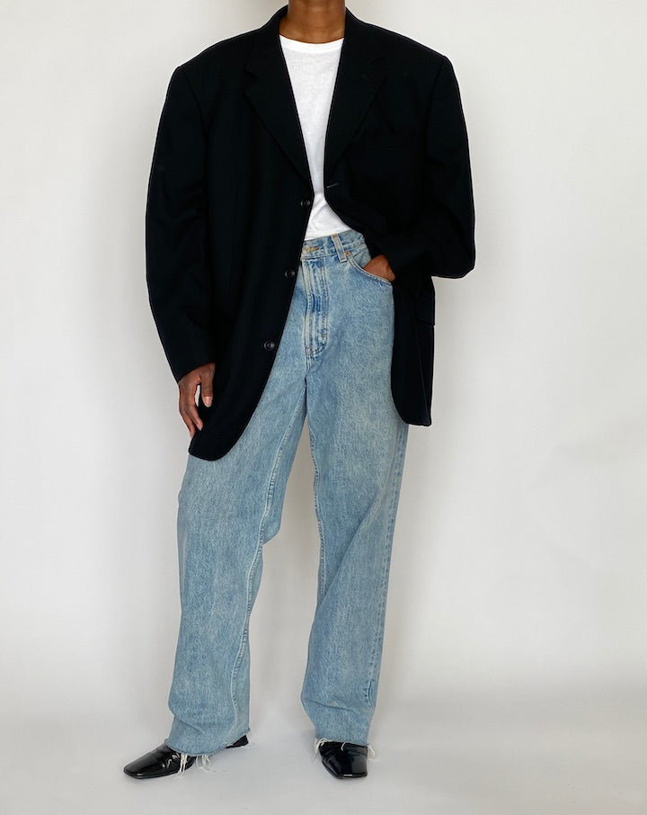 VINTAGE OVERSIZED BLACK BLAZER 5131