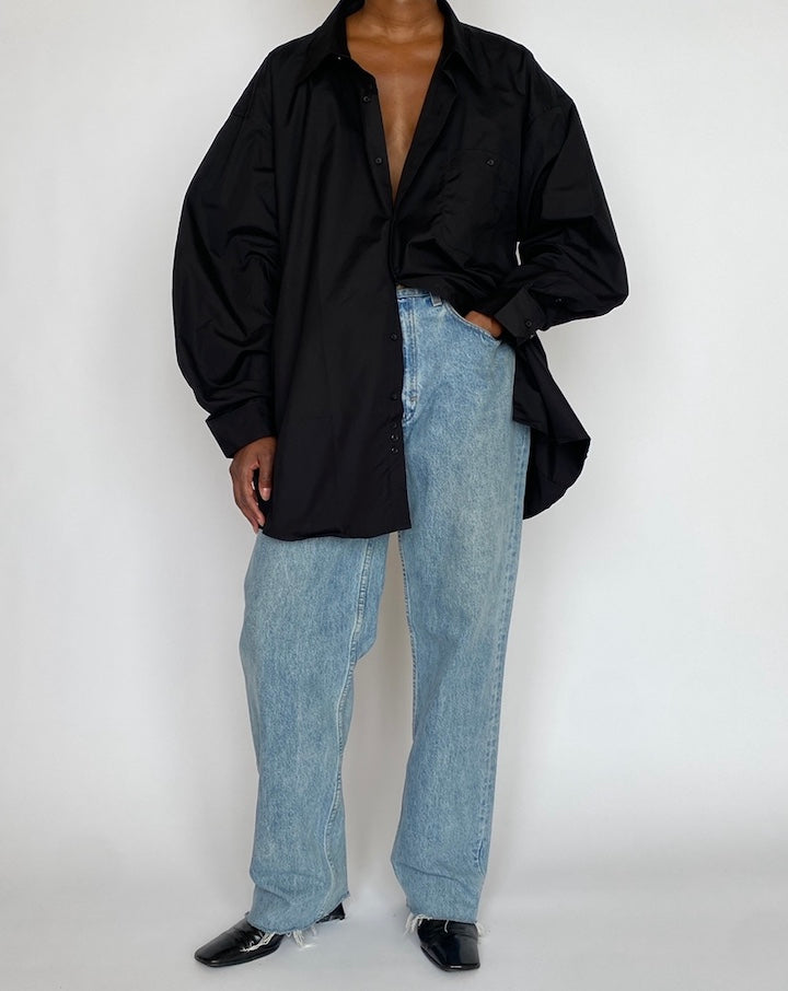 Vintage Black Oversized Shirt 5135