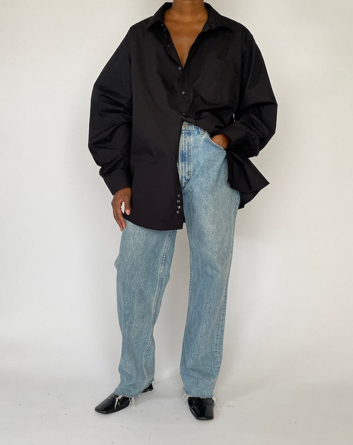 VINTAGE BLACK OVERSIZED SHIRT 5168