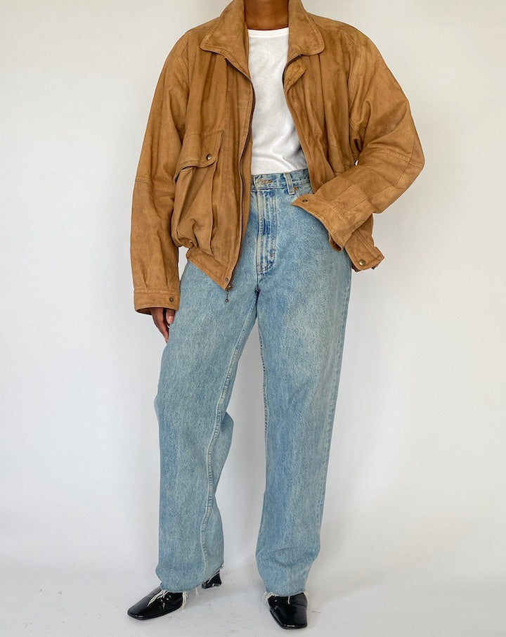 VINTAGE BROWN LEATHER JACKET 5176