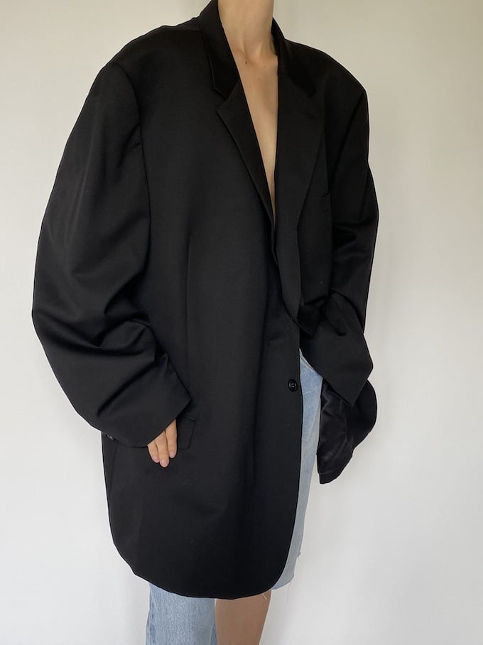 Vintage black oversized blazer 5296
