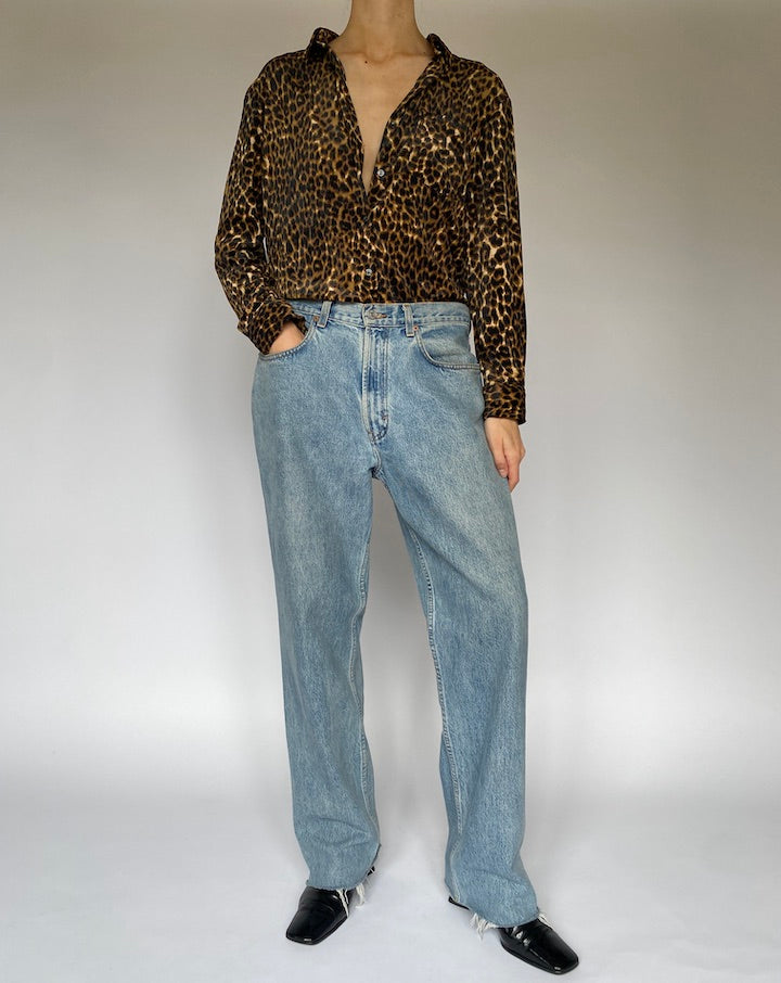 Vintage animal printed blouse 5318