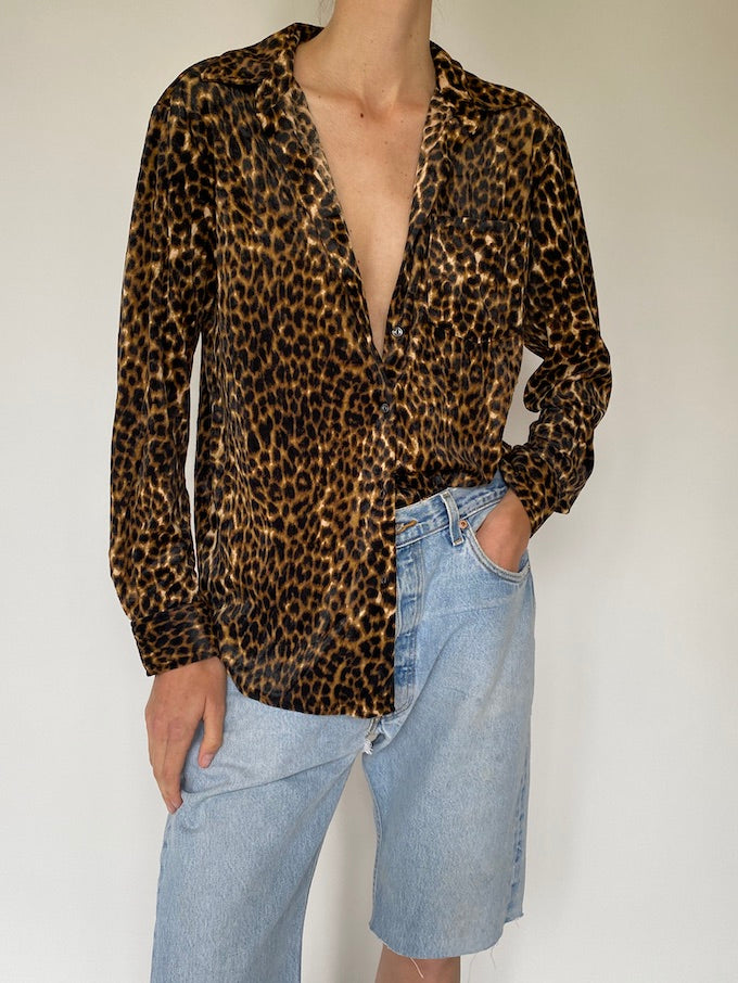 Vintage animal printed blouse 5318