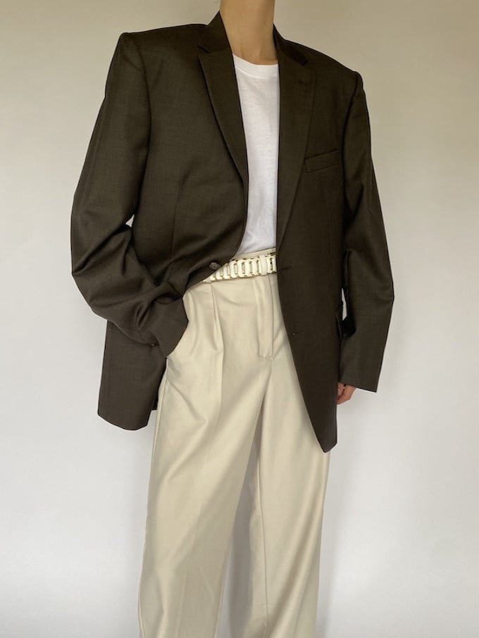 Vintage wool blazer in brown 5490