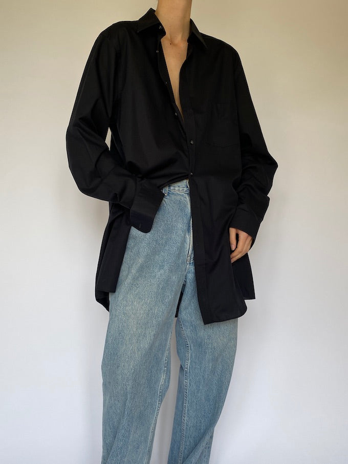 Vintage oversized black shirt 5538