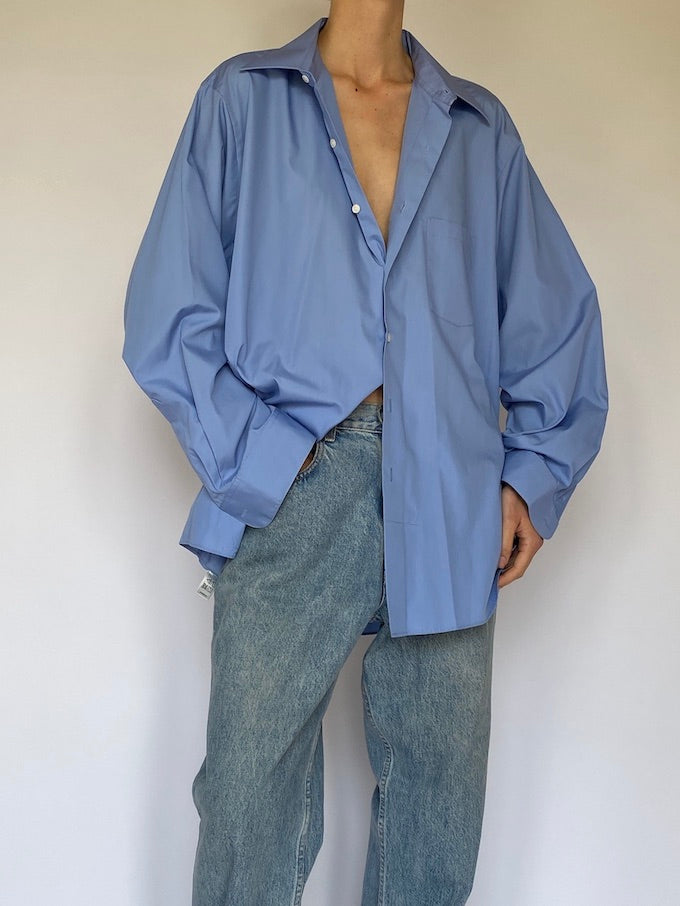 Vintage oversized shirt in blue 5540