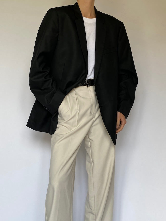 Vintage oversized Tommy Hilfiger blazer in black 5558