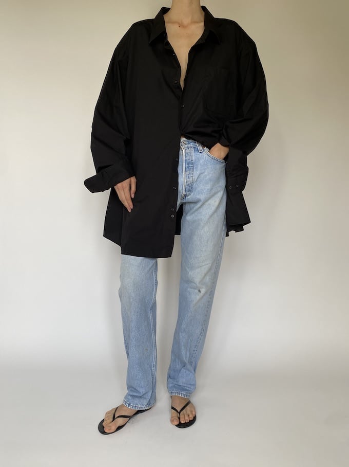 Vintage oversized black shirt 5561