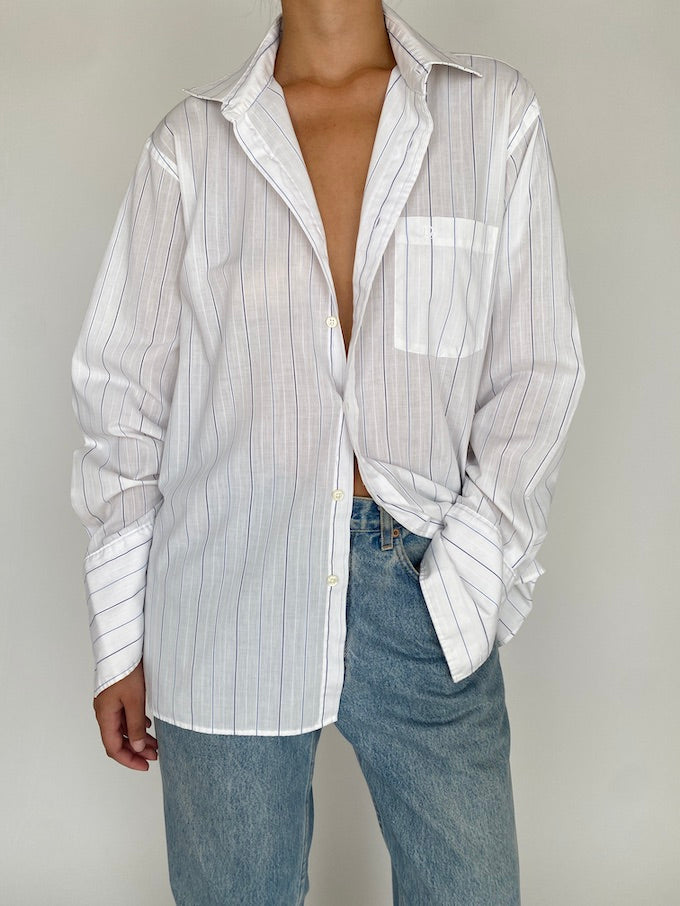 Vintage Pinstripe Christian Dior Shirt 5679