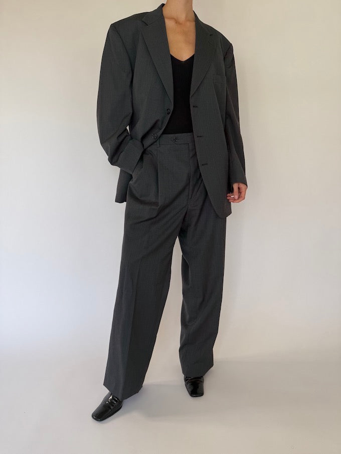 Vintage oversized suit in grey 5694