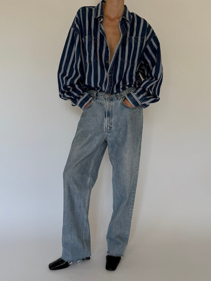 Vintage denim shirt in stripe 5715